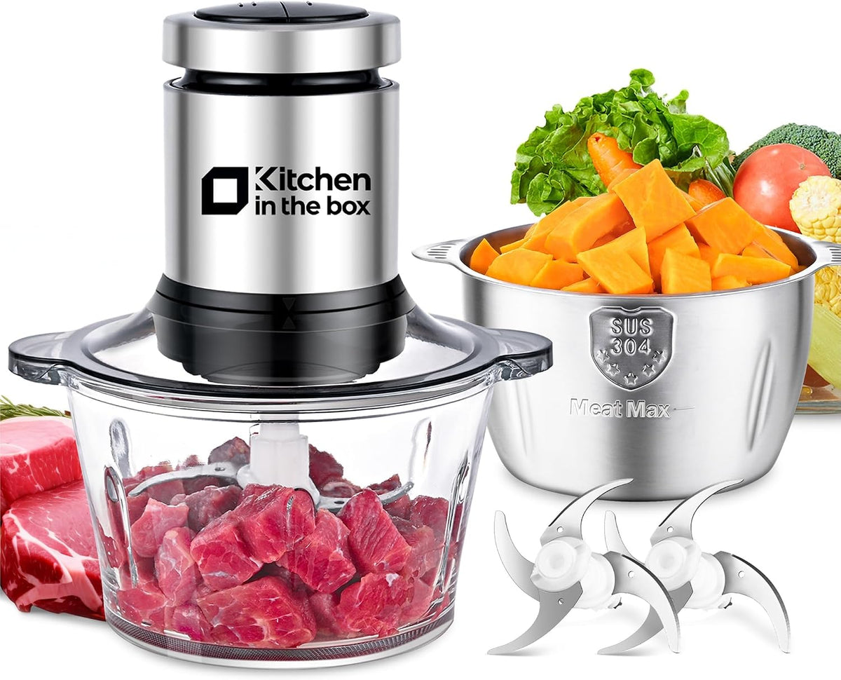 3cups Mini Food Processors,Small Meat Grinder & Food Chopper Electric