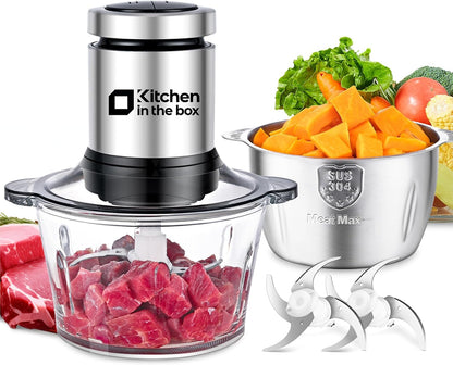 3cups Mini Food Processors,Small Meat Grinder & Food Chopper Electric