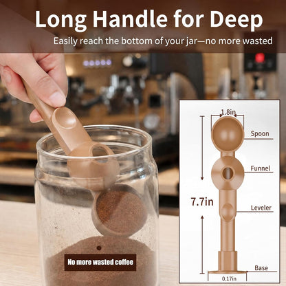 Coffee Scoop with Funnel for Reusable K Cup, 2 TBSP Measuring Spoon