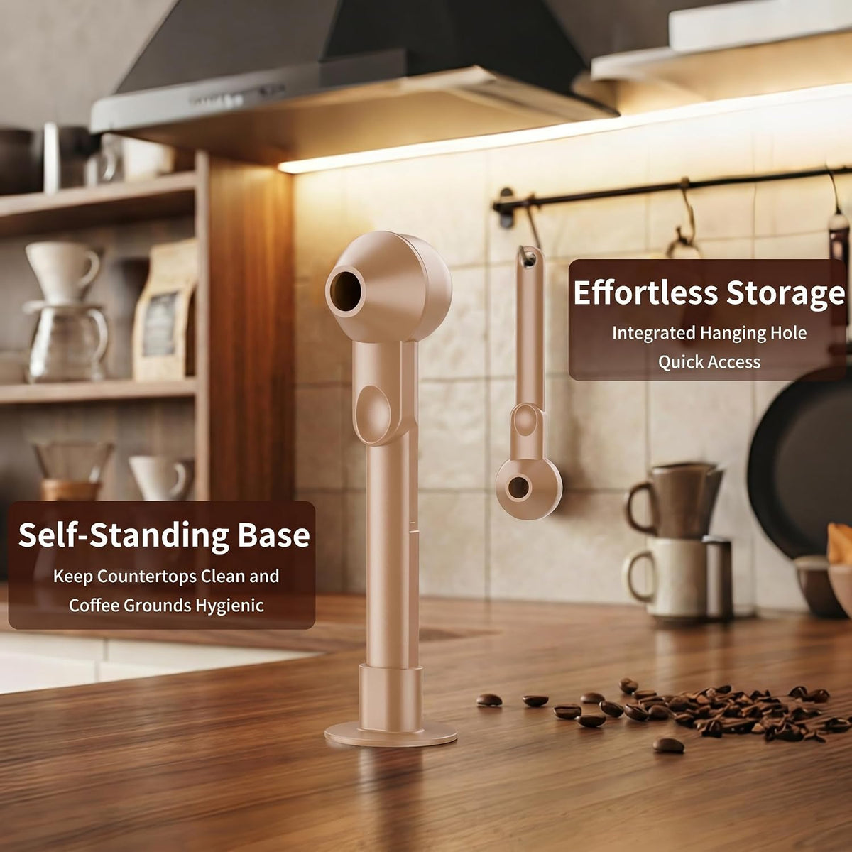 Coffee Scoop with Funnel for Reusable K Cup, 2 TBSP Measuring Spoon