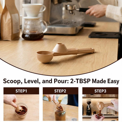 Coffee Scoop with Funnel for Reusable K Cup, 2 TBSP Measuring Spoon
