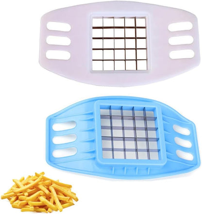 2 Pack French Fry Cutter Onion Chopper Vegetable Chopper Handheld Potato Dicer Manual Potato Cutter Potato Slicer for Potatoes Carrots Cucumbers Zucchini Fries Chips