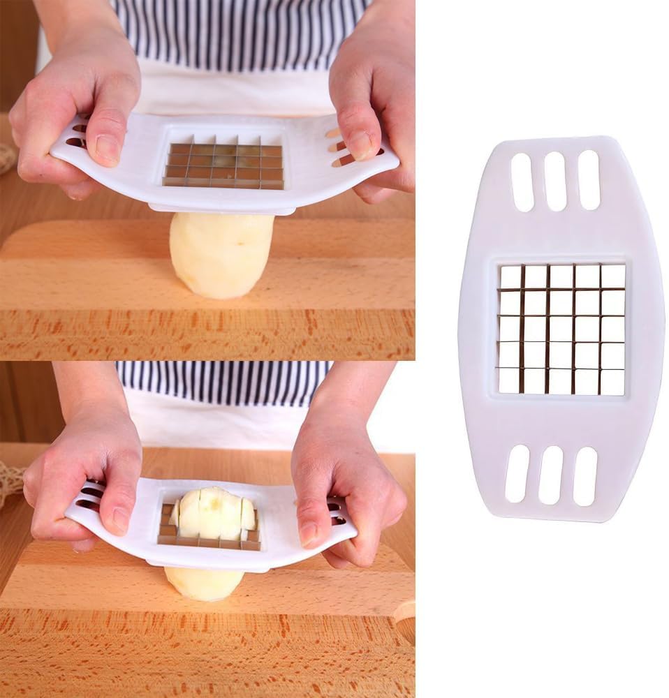 2 Pack French Fry Cutter Onion Chopper Vegetable Chopper Handheld Potato Dicer Manual Potato Cutter Potato Slicer for Potatoes Carrots Cucumbers Zucchini Fries Chips