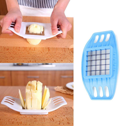 2 Pack French Fry Cutter Onion Chopper Vegetable Chopper Handheld Potato Dicer Manual Potato Cutter Potato Slicer for Potatoes Carrots Cucumbers Zucchini Fries Chips