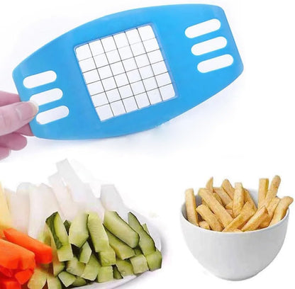 2 Pack French Fry Cutter Onion Chopper Vegetable Chopper Handheld Potato Dicer Manual Potato Cutter Potato Slicer for Potatoes Carrots Cucumbers Zucchini Fries Chips