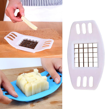 2 Pack French Fry Cutter Onion Chopper Vegetable Chopper Handheld Potato Dicer Manual Potato Cutter Potato Slicer for Potatoes Carrots Cucumbers Zucchini Fries Chips
