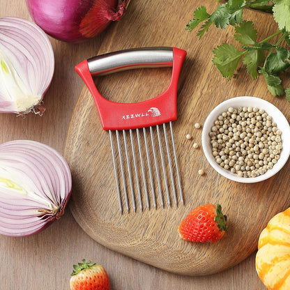2 Pack Onion Holder for Slicing, Tomato Slicer Tool for Easy Cutting