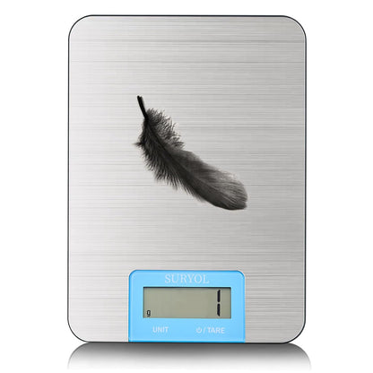 Food Kitchen Scale High-Precision Digital Scale Accurate Weighing for Baking & Cooking Enthusiasts(Silvery & Grayish Green)