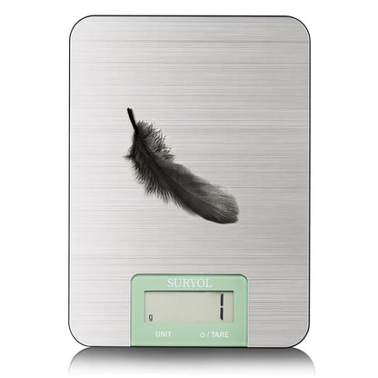 Food Kitchen Scale High-Precision Digital Scale Accurate Weighing for Baking & Cooking Enthusiasts(Silvery & Grayish Green)