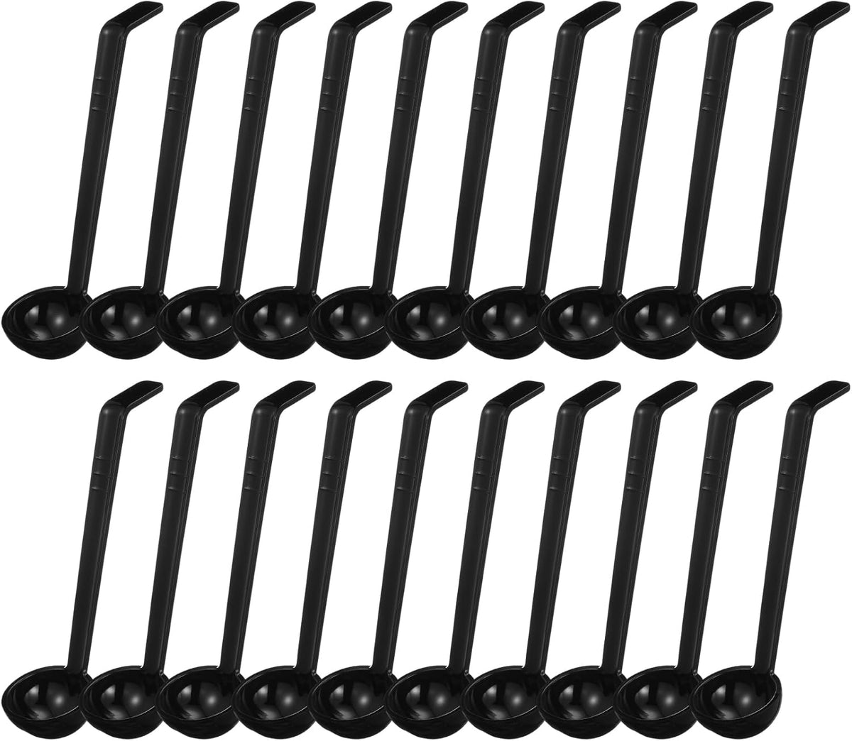 20 Pcs 1 oz Plastic Small Ladles with 7 Inches Long Handle, Mini Ladle for Serving Salsa Sauce Dressing Punch Bowl Sauces and Toppings (Clear)