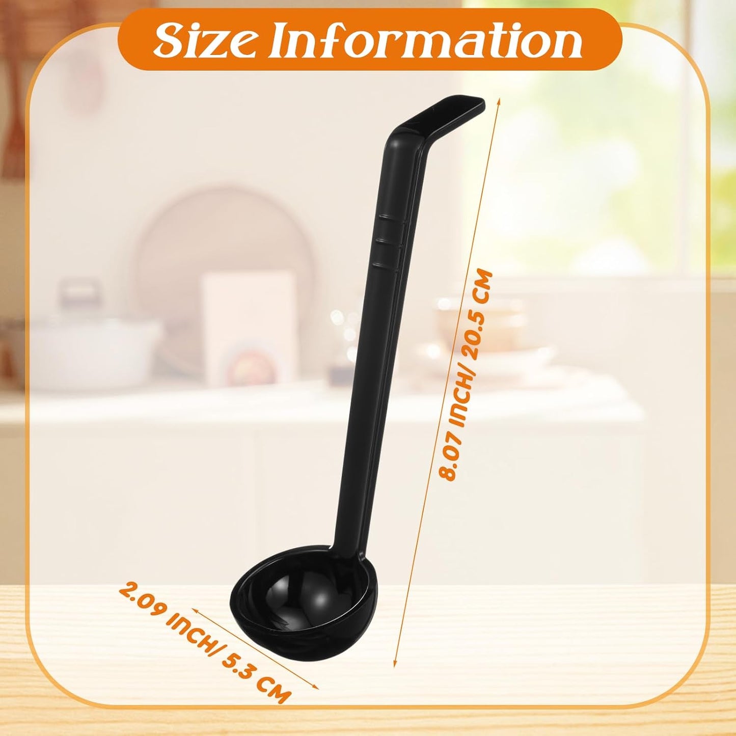 20 Pcs 1 oz Plastic Small Ladles with 7 Inches Long Handle, Mini Ladle for Serving Salsa Sauce Dressing Punch Bowl Sauces and Toppings (Clear)