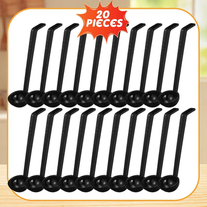 20 Pcs 1 oz Plastic Small Ladles with 7 Inches Long Handle, Mini Ladle for Serving Salsa Sauce Dressing Punch Bowl Sauces and Toppings (Clear)