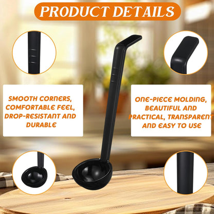 20 Pcs 1 oz Plastic Small Ladles with 7 Inches Long Handle, Mini Ladle for Serving Salsa Sauce Dressing Punch Bowl Sauces and Toppings (Clear)