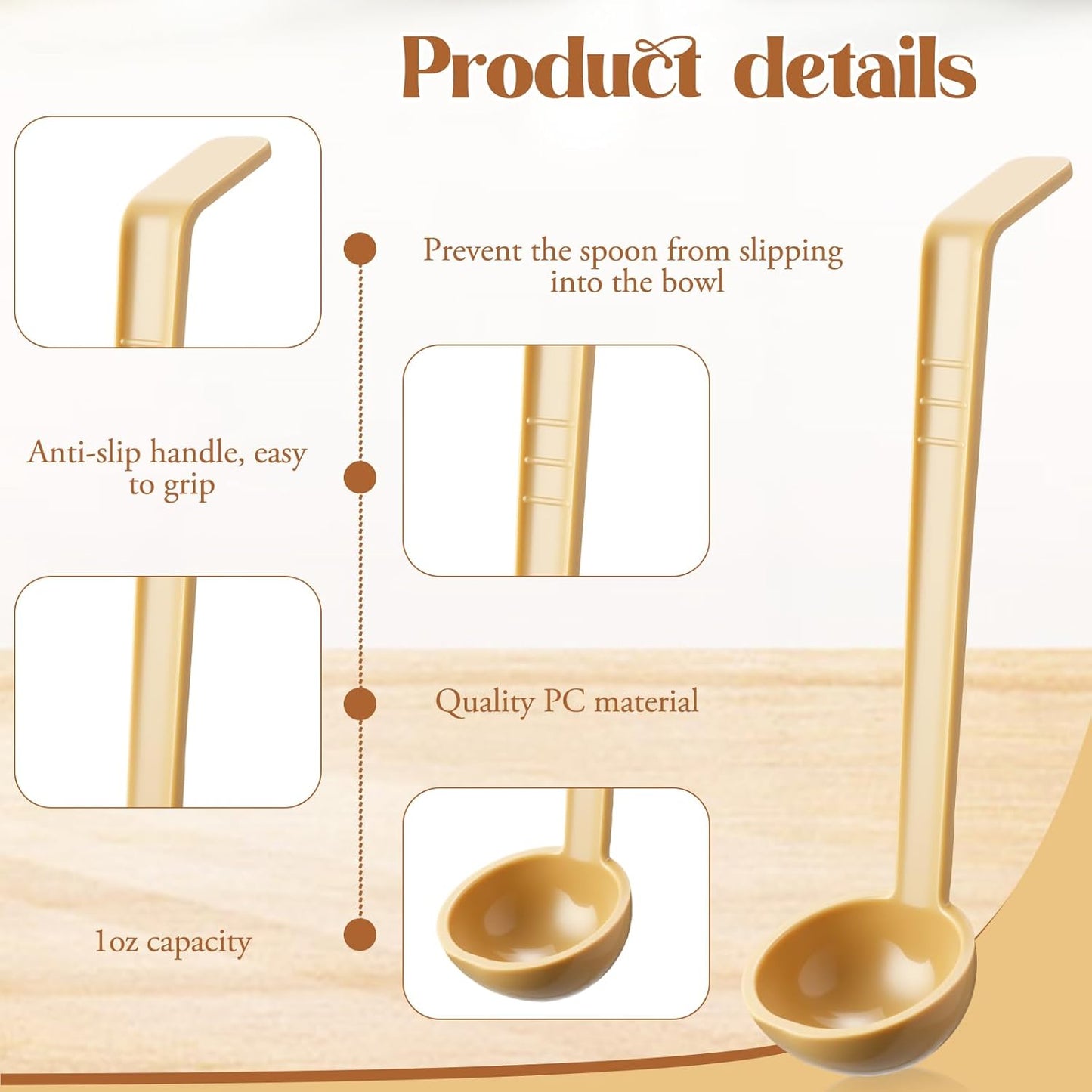 20 Pcs 1 oz Plastic Small Ladles with 7 Inches Long Handle, Mini Ladle for Serving Salsa Sauce Dressing Punch Bowl Sauces and Toppings (Clear)