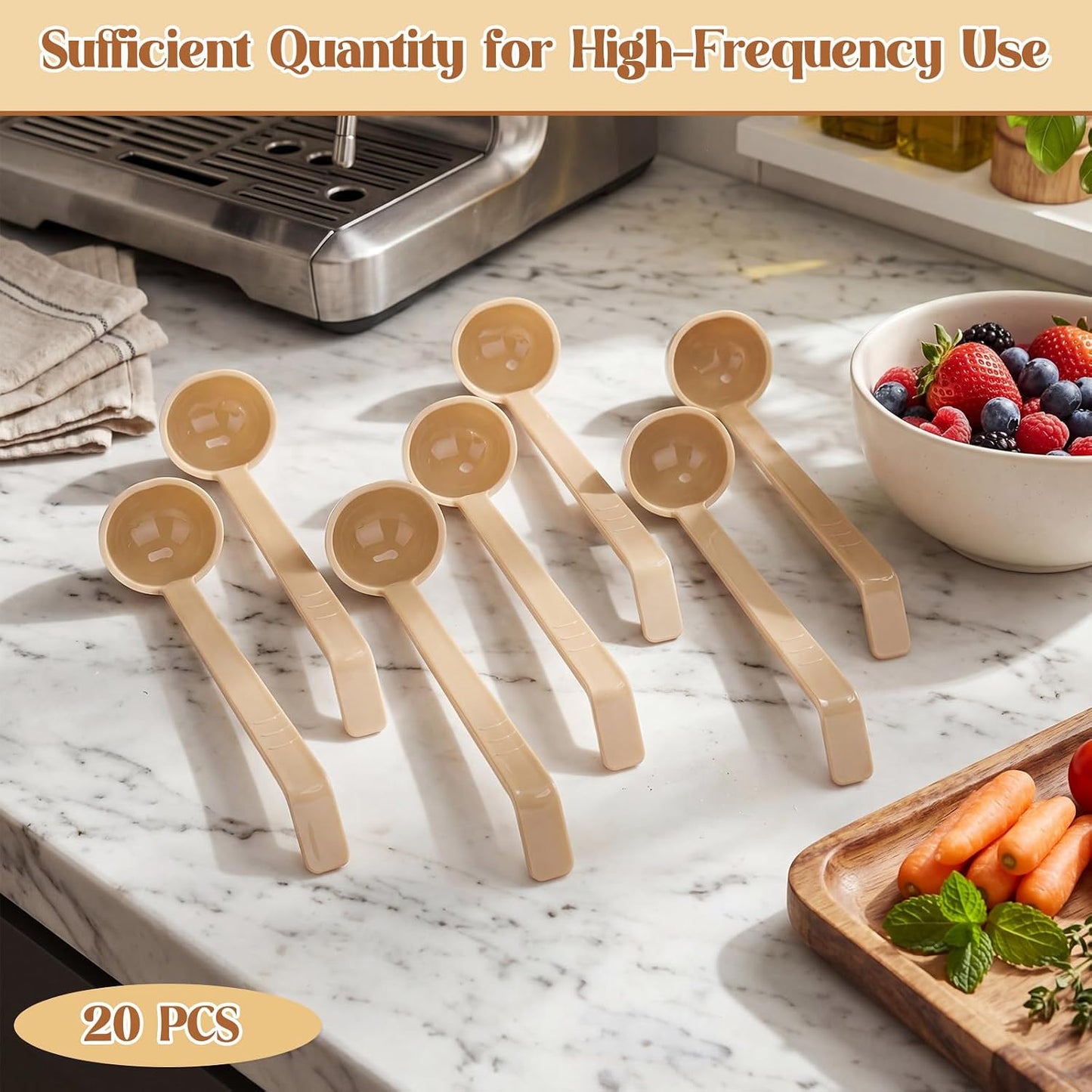 20 Pcs 1 oz Plastic Small Ladles with 7 Inches Long Handle, Mini Ladle for Serving Salsa Sauce Dressing Punch Bowl Sauces and Toppings (Clear)
