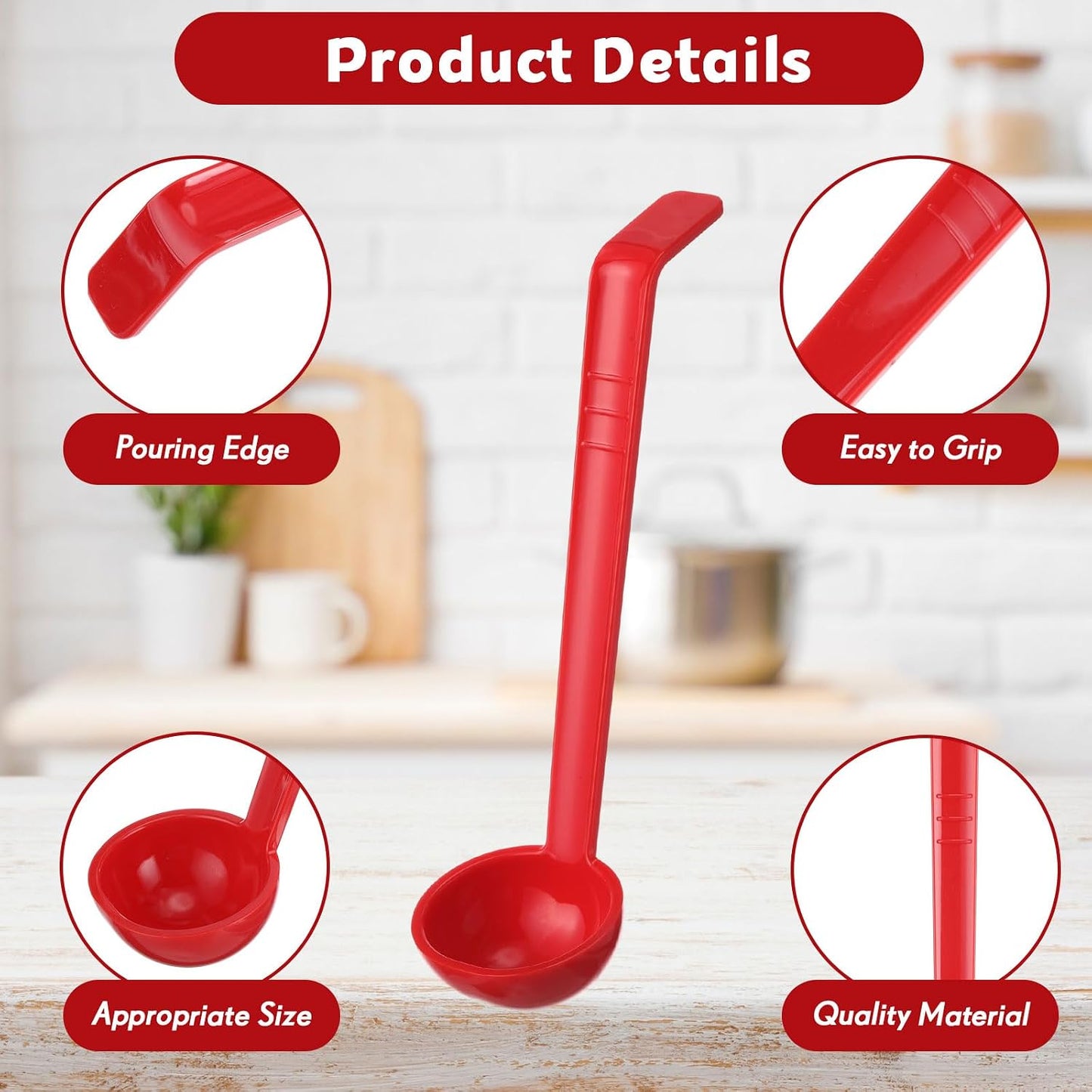 20 Pcs 1 oz Plastic Small Ladles with 7 Inches Long Handle, Mini Ladle for Serving Salsa Sauce Dressing Punch Bowl Sauces and Toppings (Clear)