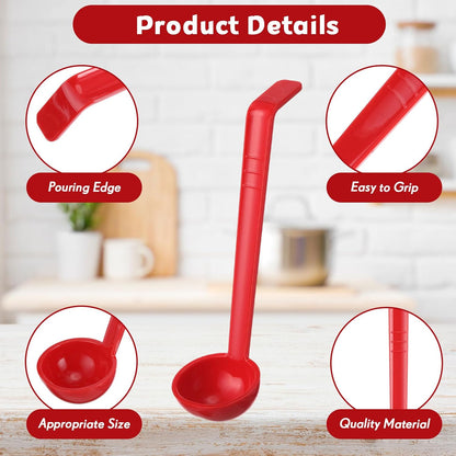 20 Pcs 1 oz Plastic Small Ladles with 7 Inches Long Handle, Mini Ladle for Serving Salsa Sauce Dressing Punch Bowl Sauces and Toppings (Clear)