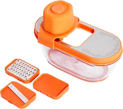 Milk Street Garlic Pro – Safe, Easy Garlic Slicer & Grater with Odor-Proof Hopper and Storage Base – Includes 3 Snap-In Attachments for Effortless Prep