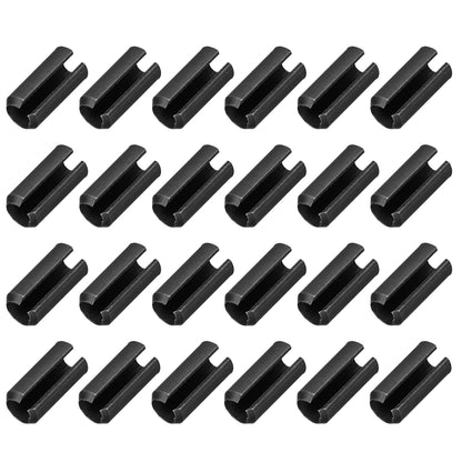 25Pcs Slotted Split Roll Pins 1/2 Inch(12mm) Dia. 1-2/5 Inch(35mm) Length 65Mn Steel Spring Tension Expansion Dowels for Secure Fastening, Black - Colors A