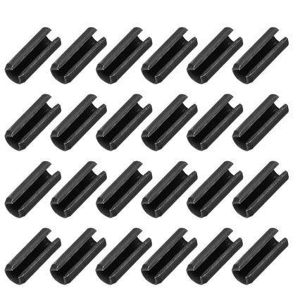 25Pcs Slotted Split Roll Pins 1/2 Inch(12mm) Dia. 1-2/5 Inch(35mm) Length 65Mn Steel Spring Tension Expansion Dowels for Secure Fastening, Black - Colors A