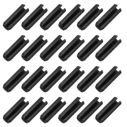 25Pcs Slotted Split Roll Pins 1/2 Inch(12mm) Dia. 1-2/5 Inch(35mm) Length 65Mn Steel Spring Tension Expansion Dowels for Secure Fastening, Black - Colors A