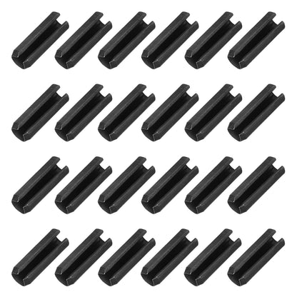 25Pcs Slotted Split Roll Pins 1/2 Inch(12mm) Dia. 1-2/5 Inch(35mm) Length 65Mn Steel Spring Tension Expansion Dowels for Secure Fastening, Black - Colors A