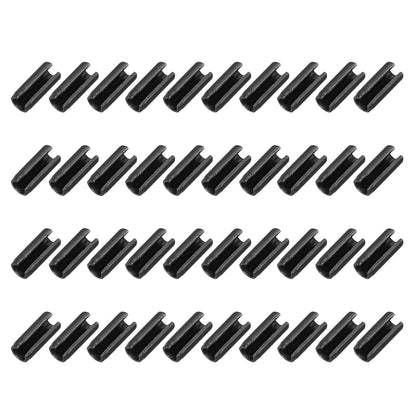 25Pcs Slotted Split Roll Pins 1/2 Inch(12mm) Dia. 1-2/5 Inch(35mm) Length 65Mn Steel Spring Tension Expansion Dowels for Secure Fastening, Black - Colors A