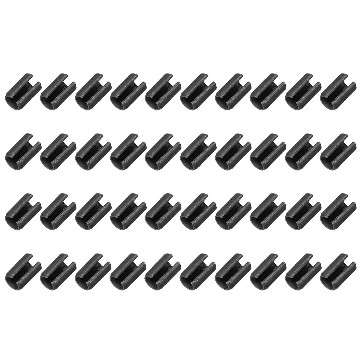 25Pcs Slotted Split Roll Pins 1/2 Inch(12mm) Dia. 1-2/5 Inch(35mm) Length 65Mn Steel Spring Tension Expansion Dowels for Secure Fastening, Black - Colors A