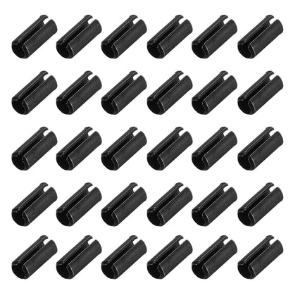 25Pcs Slotted Split Roll Pins 1/2 Inch(12mm) Dia. 1-2/5 Inch(35mm) Length 65Mn Steel Spring Tension Expansion Dowels for Secure Fastening, Black - Colors A