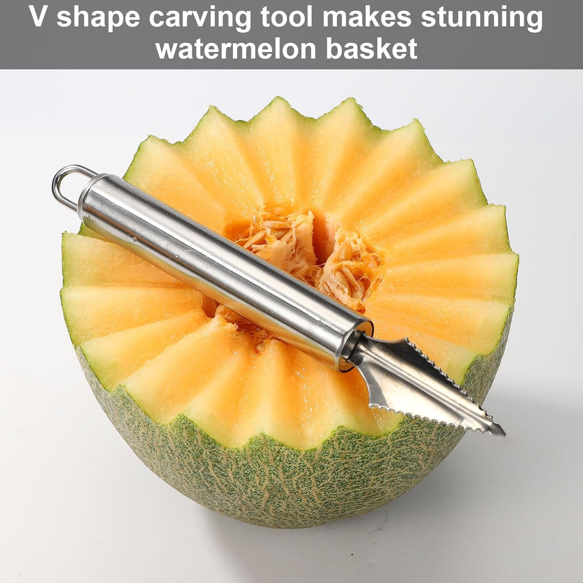 Kitchen Spiral and V-Shaped Tools Set, Vegetable Spiral Cutter and V Shape Fruit Carving Tool for Potatoes Slicing or Melon Engraving Kitchen Creative Spiralizer Cooking Tools