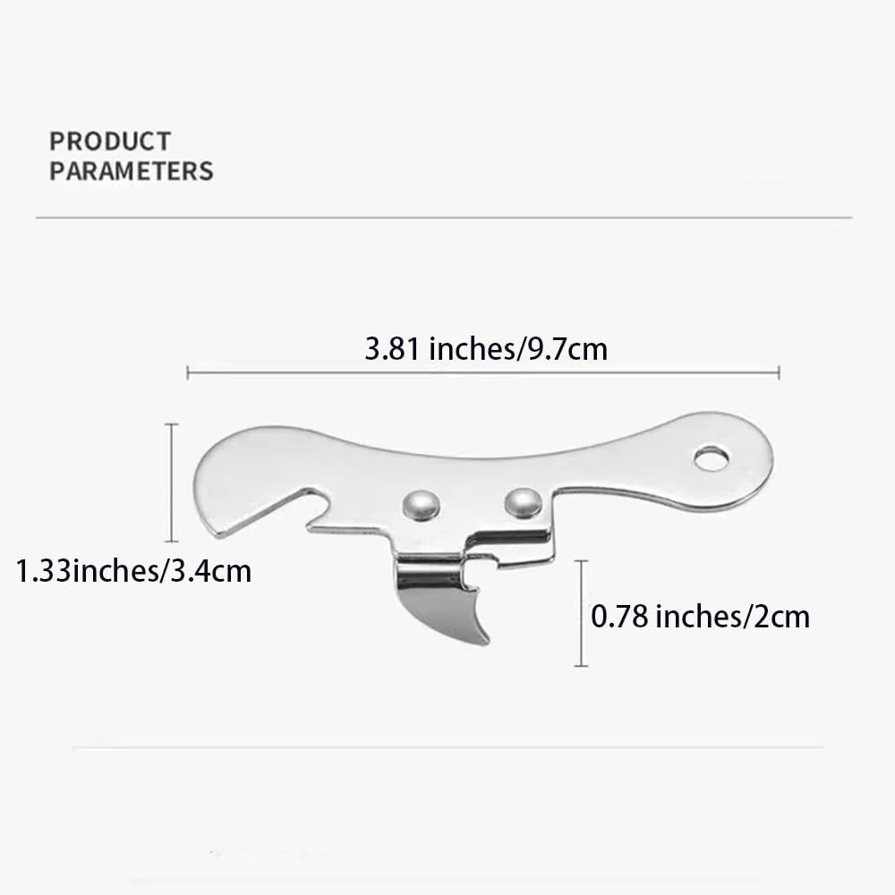 Can Opener Manual Stainless Steel Camping Can Opener, Portable Bottle Opener (2 Pieces)