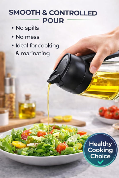 Olive Oil Sprayer, 16oz/470ml Glass Oil Sprayer for Cooking, 2-in-1 Oil Dispenser Bottle & Oil Mister for Air Fryer, Salad Dressing, Frying, BBQ, Grilling, Kitchen Use