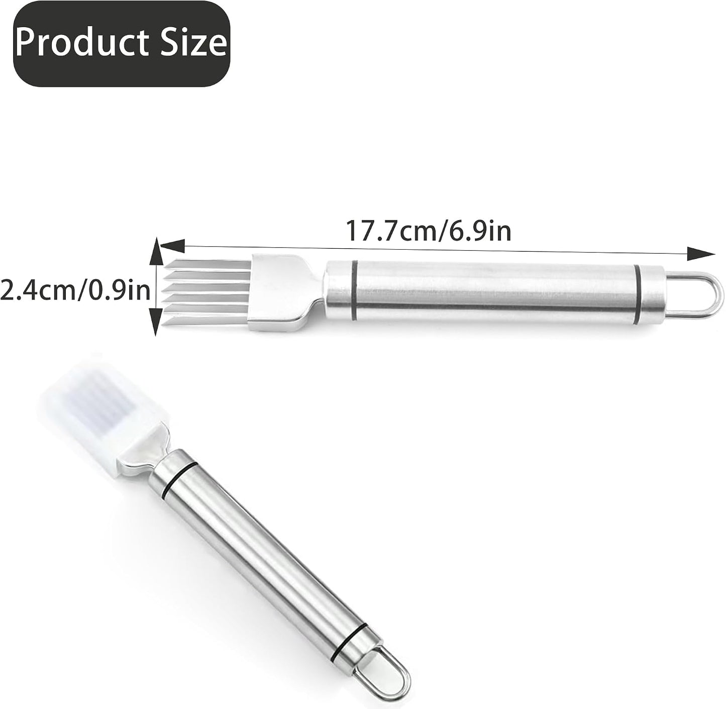 Stainless Steel Chopped Green Onion Knife, Kitchen Tool Slice Cutlery Vegetable Cutter Sharp Scallion Cutter Shred Knife, for Kitchen Cutting Vegetables Onion Garlic Slicing Tool（1 Pack）