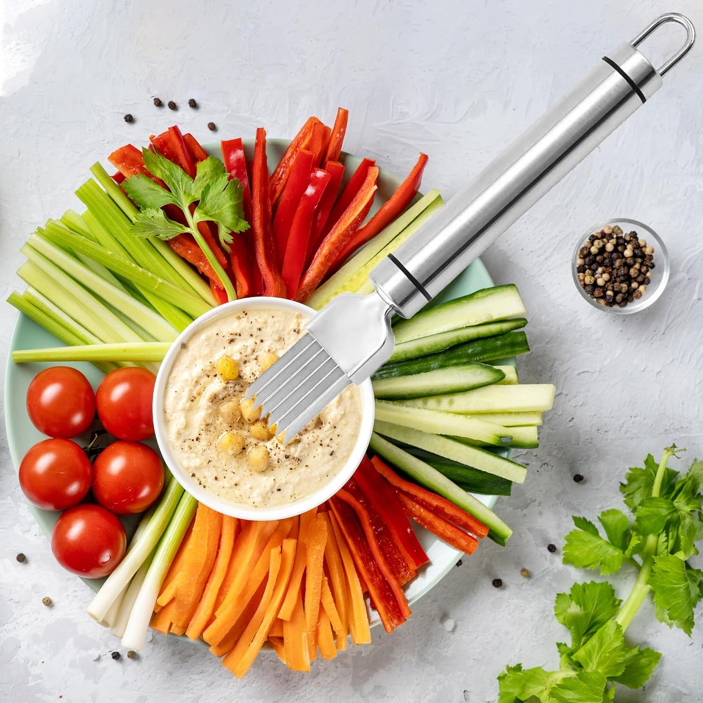 Stainless Steel Chopped Green Onion Knife, Kitchen Tool Slice Cutlery Vegetable Cutter Sharp Scallion Cutter Shred Knife, for Kitchen Cutting Vegetables Onion Garlic Slicing Tool（1 Pack）