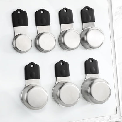Magnetic Measuring Cups and Spoons Set of 16 Includes 7pcs Stainless Stee Stackable Nesting Magnetic Measuring Cup 9pcs Magnetic Measuring Spoon for Dry and Liquid Ingredients