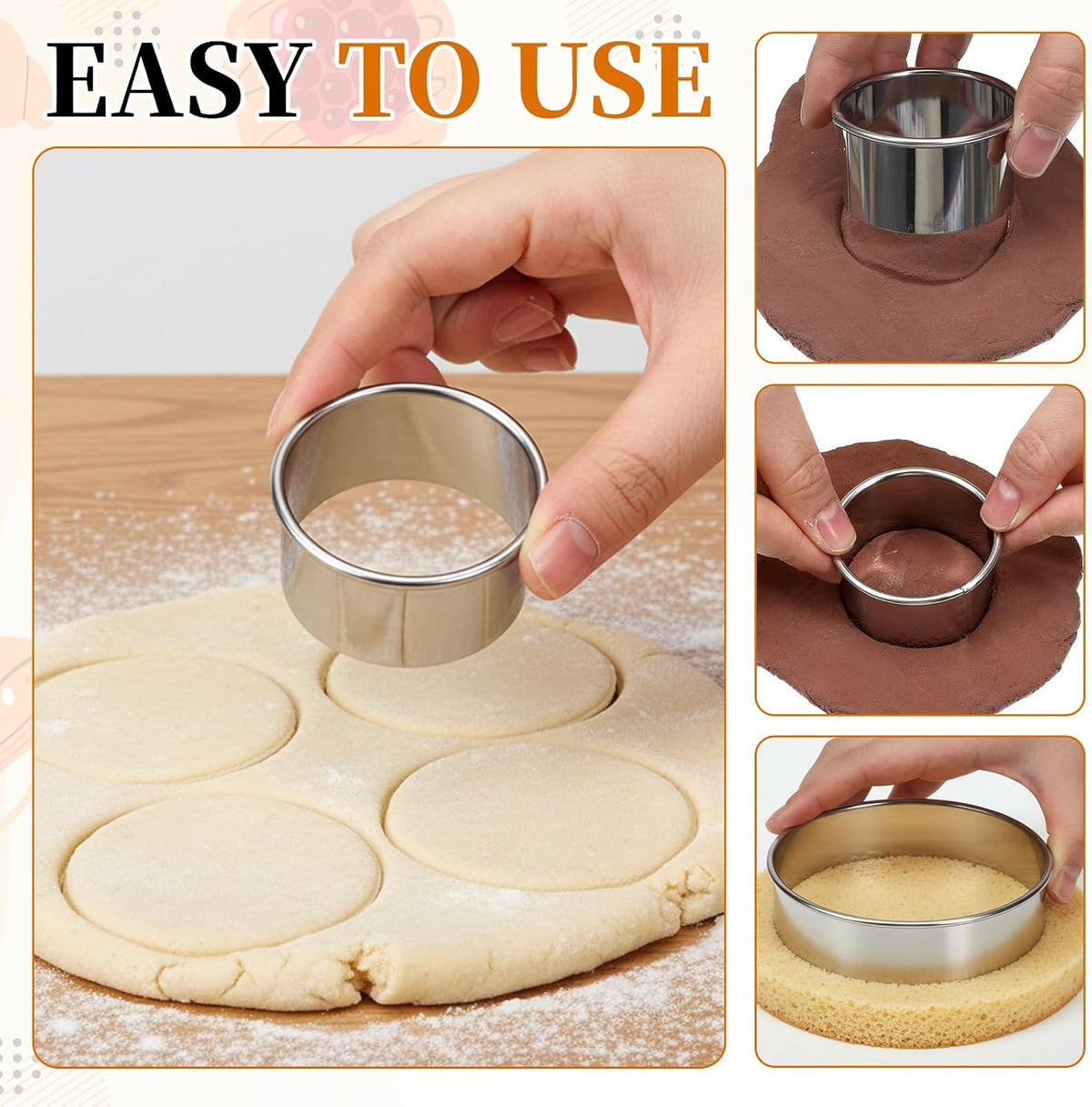 Circle Cookie Cutter, 6 Inch Round Cookie Mold