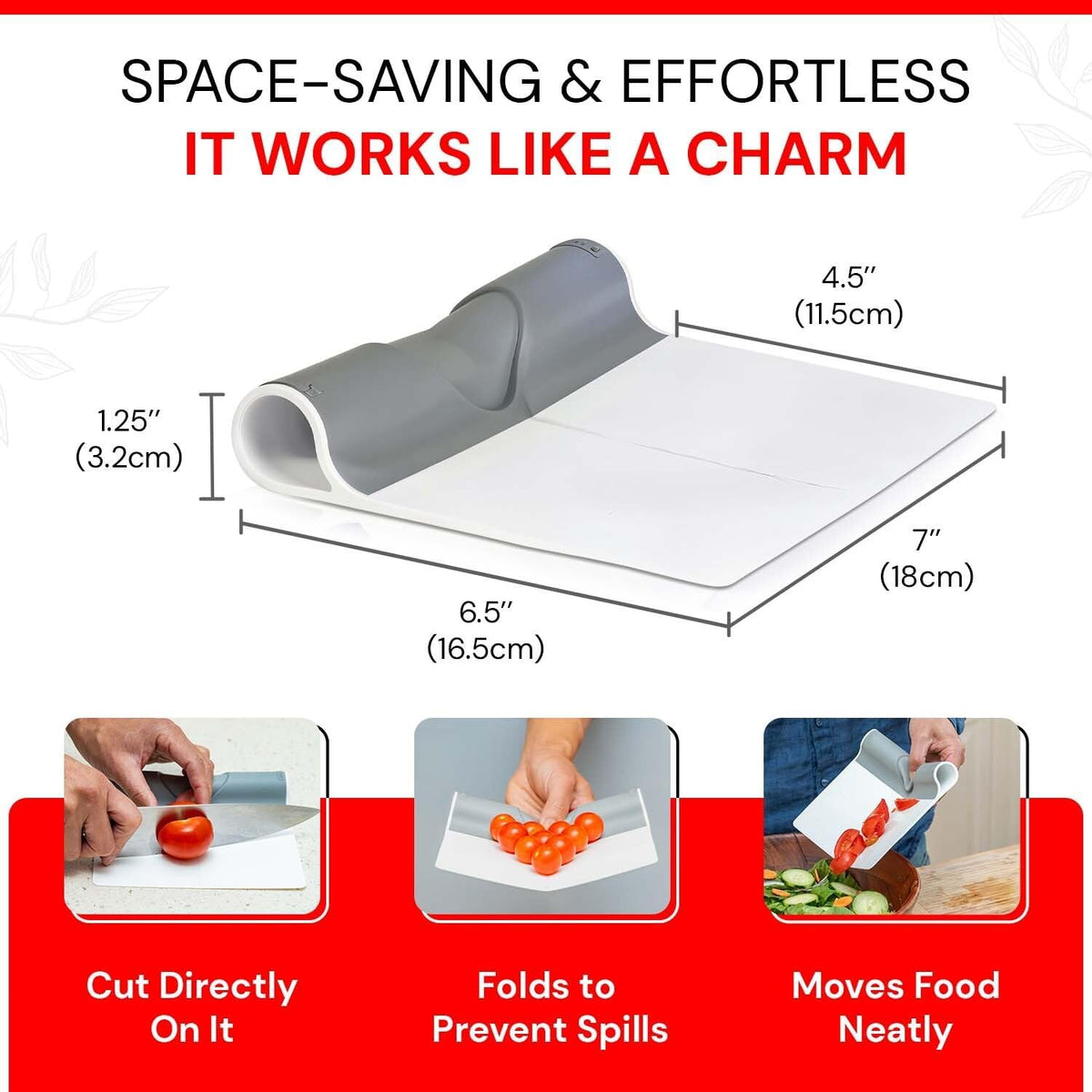 ScooperDuper - Multi-Purpose Folding Food Mover, Bench Scraper, Dough Scraper, Food Scraper Tool, User-Friendly Kitchen Gadget for Cutting Board and Chef’s Knife