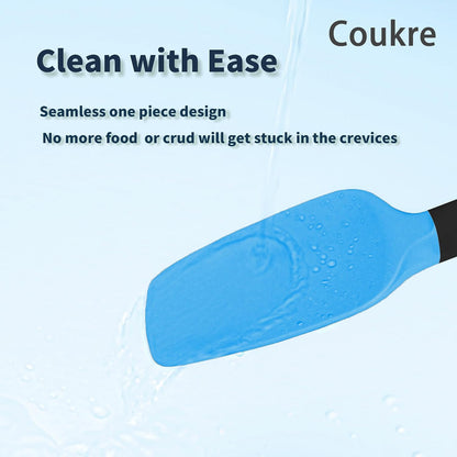 Silicone Spatula Set of 5,High Temperature Resistant, Food Grade Silicone, Dishwasher Safe, for Baking, Cooking (Aqua Green)