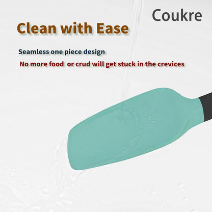 Silicone Spatula Set of 5,High Temperature Resistant, Food Grade Silicone, Dishwasher Safe, for Baking, Cooking (Aqua Green)
