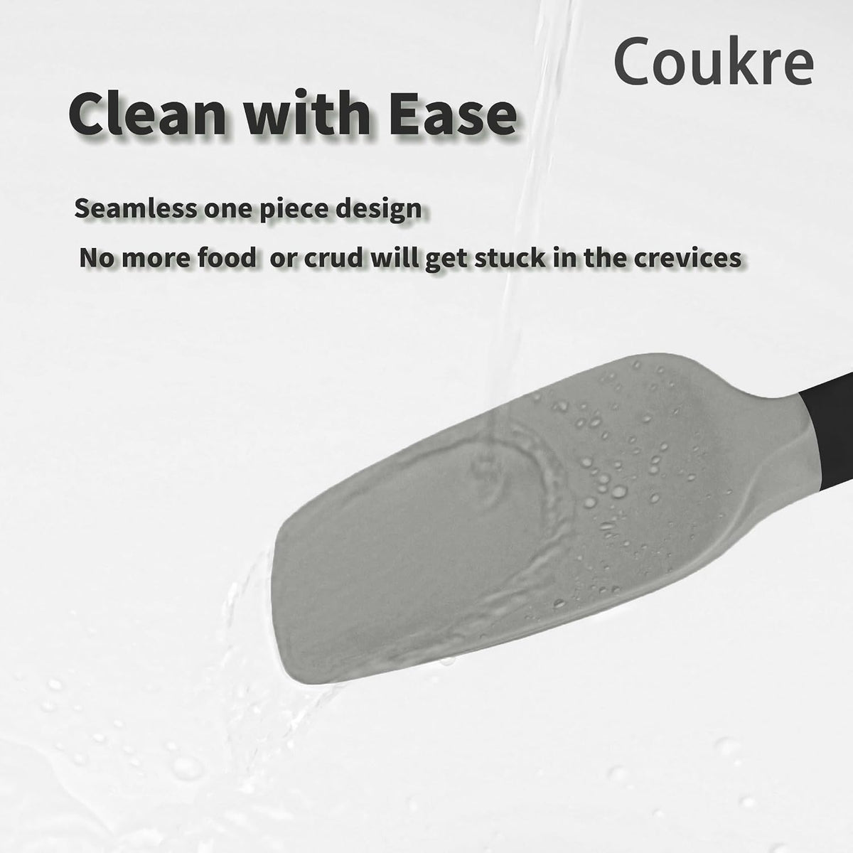 Silicone Spatula Set of 5,High Temperature Resistant, Food Grade Silicone, Dishwasher Safe, for Baking, Cooking (Aqua Green)