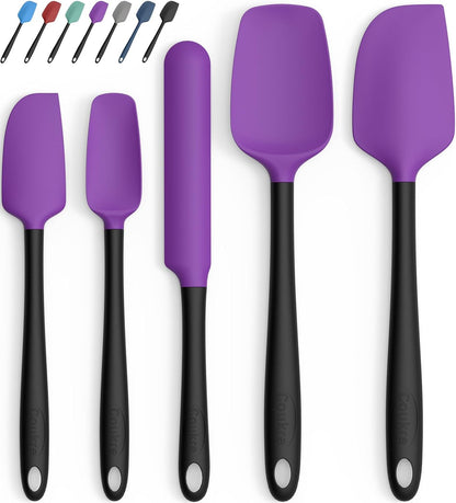 Silicone Spatula Set of 5,High Temperature Resistant, Food Grade Silicone, Dishwasher Safe, for Baking, Cooking (Aqua Green)