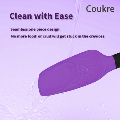 Silicone Spatula Set of 5,High Temperature Resistant, Food Grade Silicone, Dishwasher Safe, for Baking, Cooking (Aqua Green)