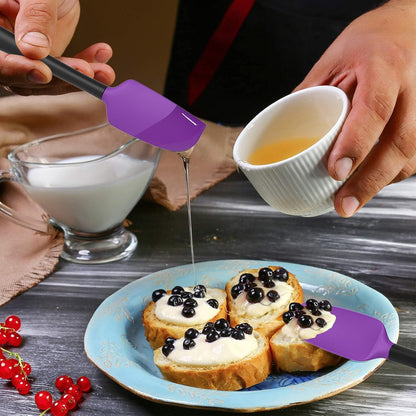 Silicone Spatula Set of 5,High Temperature Resistant, Food Grade Silicone, Dishwasher Safe, for Baking, Cooking (Aqua Green)