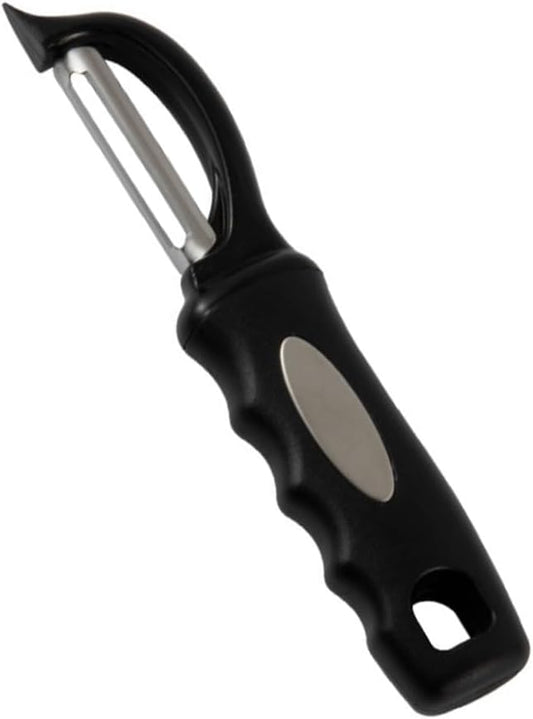 Swivel Vegetable Peeler – Ultra Sharp Stainless Steel Blade with Soft Grip Handle – Ideal for Left or Right Handed Use – Perfect for Peeling Fruits, Potatoes, Carrots, Apples – Black