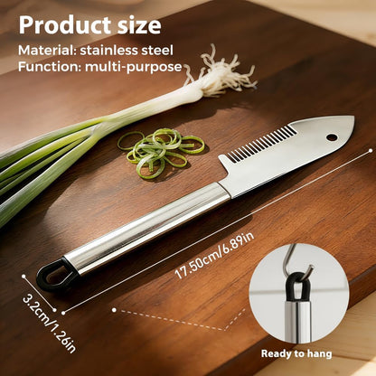 Stainless Steel Multi-Purpose Julienne Peeler, 2026 Upgraded Precision Julienne Blade, Vegetable Julienne Slicer Handheld, With Comfortable Handle and Hanging Hole for Fruit, Potatoes, Carrot (1)