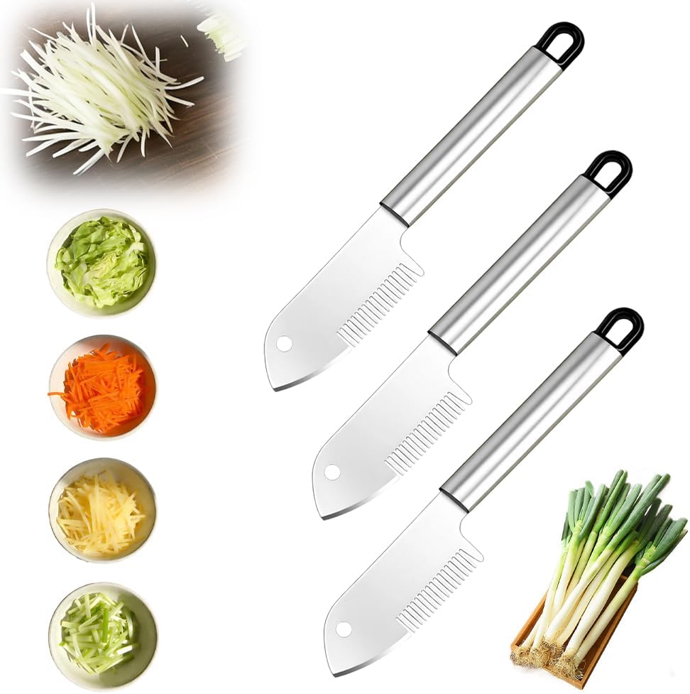 Stainless Steel Multi-Purpose Julienne Peeler, 2026 Upgraded Precision Julienne Blade, Vegetable Julienne Slicer Handheld, With Comfortable Handle and Hanging Hole for Fruit, Potatoes, Carrot (1)