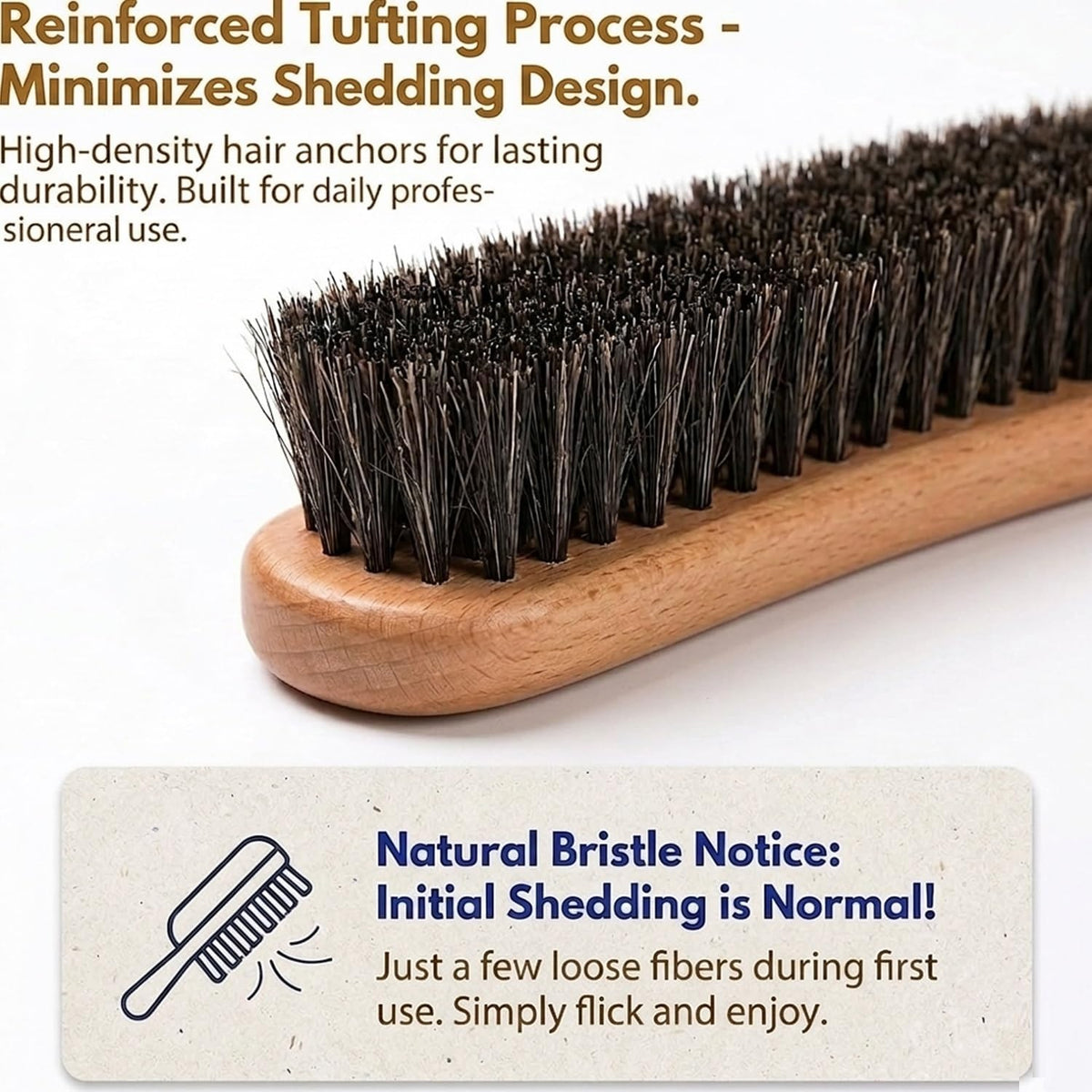 Sourdough Bread Proofing Basket Cleaning Brush, 100% Horse Hair Flour Brush with Ergonomic Beech Wood Handle, Professional Bench Brush for Baking, Banneton, Pastry Cloth & Countertop Cleaning