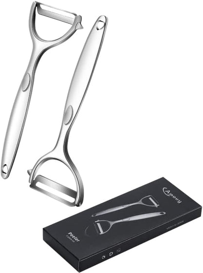 Premium Peeler Set - Vegetable,Apple Peelers for Kitchen, Fruit, Carrot, Veggie,Potatoes Peeler,Y-Shaped Stainless Steel Peelers,with Ergonomic Non-Slip Handle & Sharp Blade,Good Sturdy (2PCS)