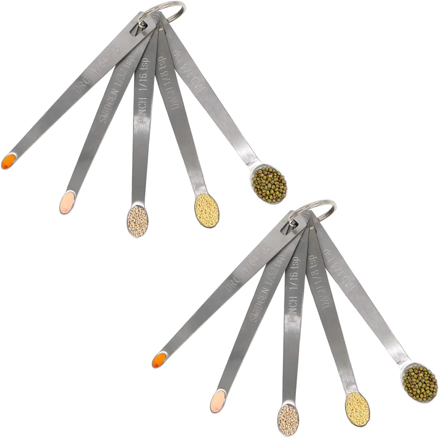 4Pack Mini Measuring Spoons Set, Heavy Duty Stainless Steel Teaspoon for Cooking and Baking, Suitable for Small Amount of Dry or Liquid Ingredients and Spices