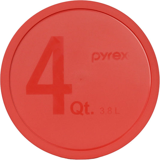326-PC (4Qt) Red Mixing Bowl Food Storage Lid - Made in USA | BPA-Free Plastic | Flexible Rim Design | Secure Cover Fit | Refrigerator Ready | Top-Rack Dishwasher Safe | Nonporous Surface